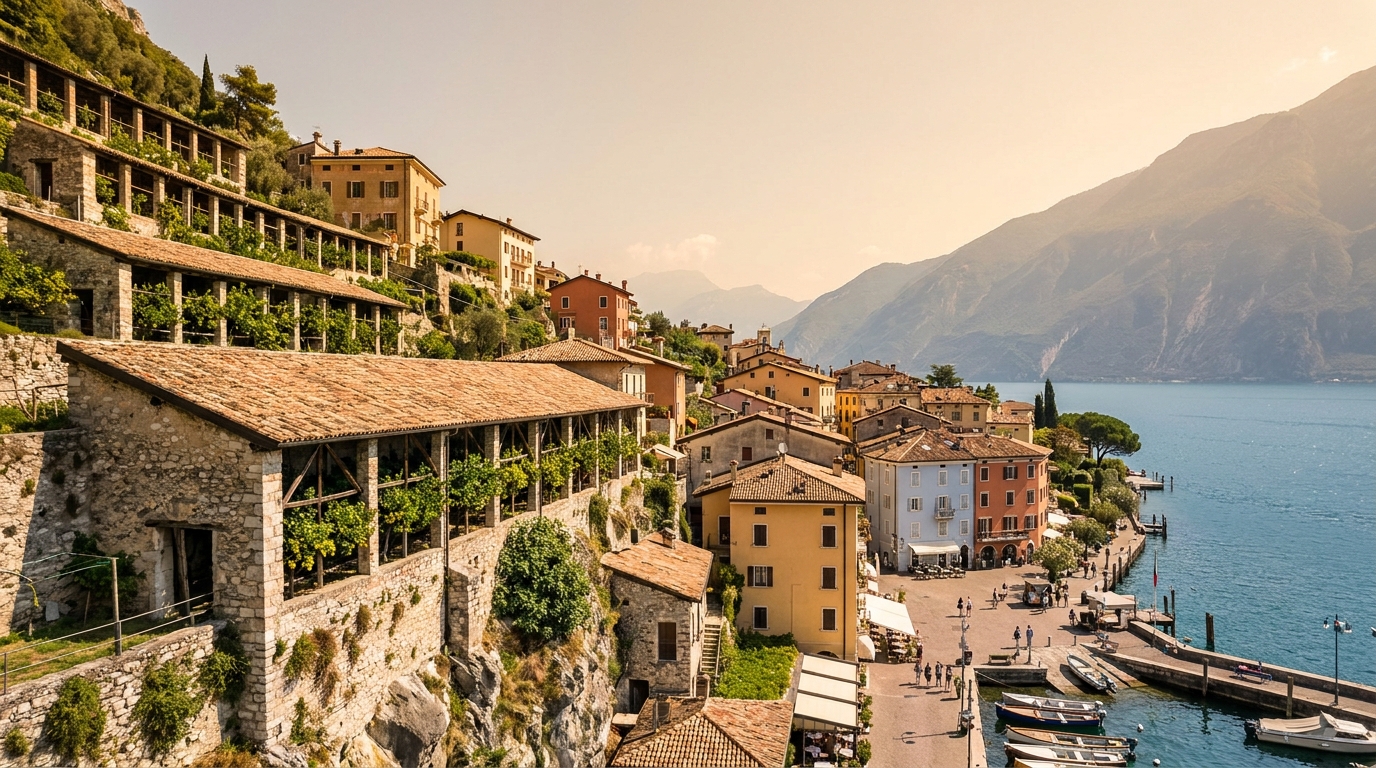 Lemon terraces above Limone sul Garda